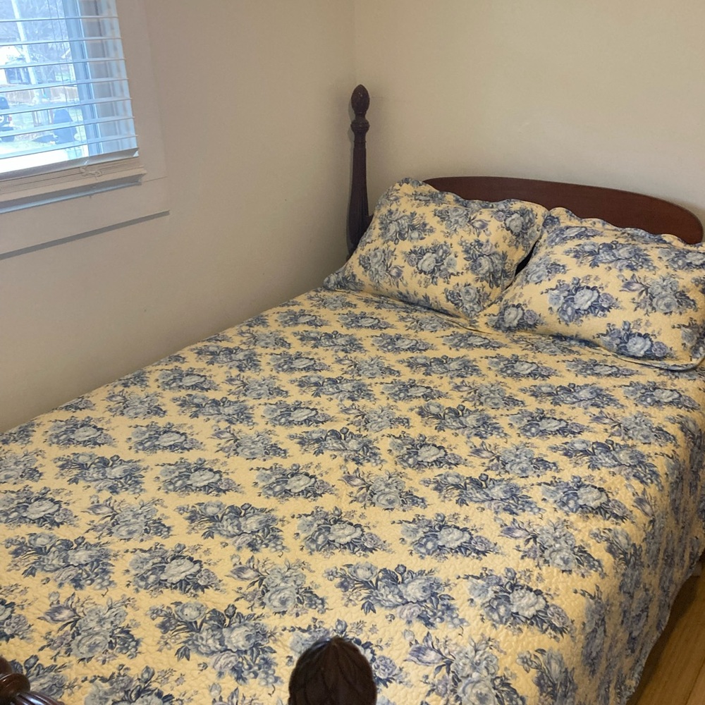 Vintage Lauren Ralph Lauren reversible Full/Queen Quilt Coverlet 100% Cotton